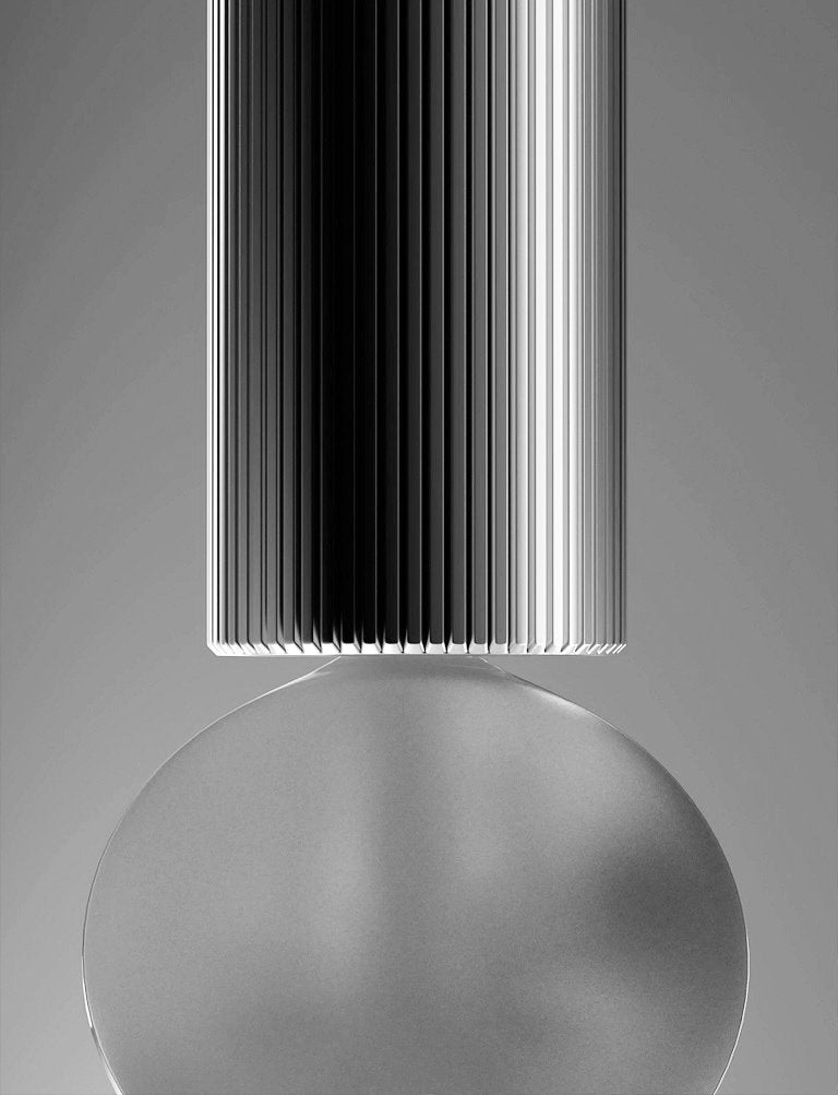 Flos Flauta H225 Riga Lampada indoor a Parete Ruby Red Ruby Red Anodized, vista posteriore con attacco elettrico