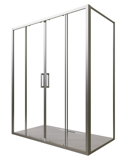 Box doccia 70x140 Marsiglia due scorrevoli reversibile H 195 cromo