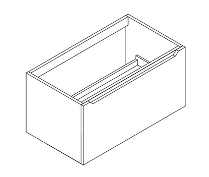 Mobile Bagno grigio opaco 90x50 Amalfi un Cassetto e Lavabo da appoggio in ceramica