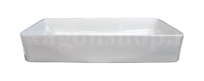 Mobile bagno caffe tortora opaco 120x50 Oasy cassetto con top e lavabo rettangolare da appoggio