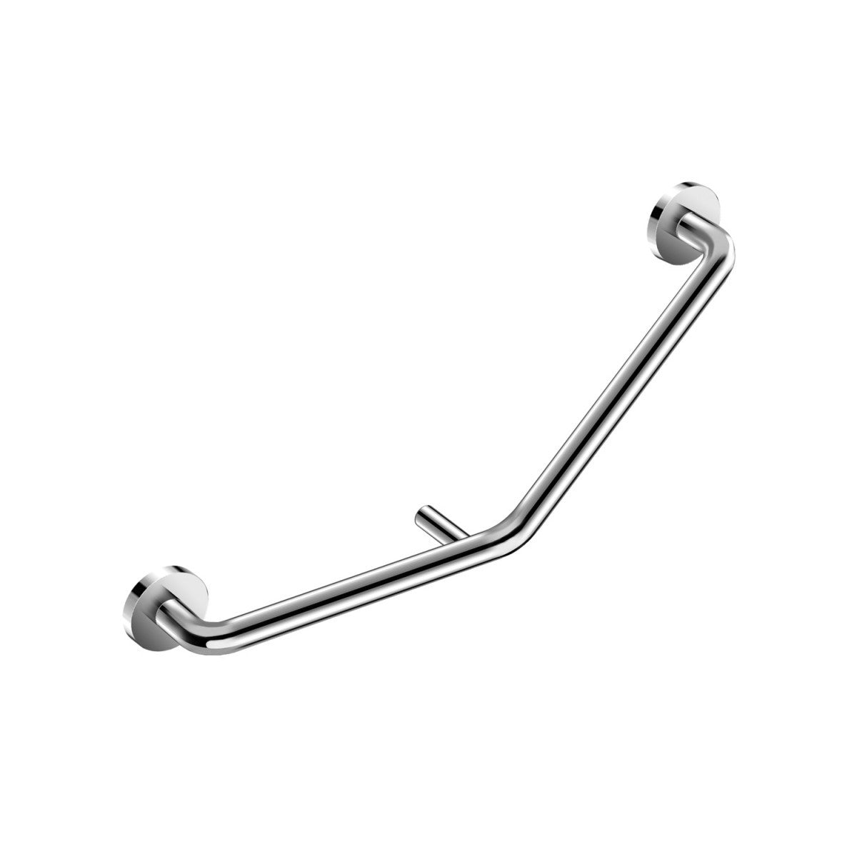 Maniglia Destra di supporto vasca 49 cm Cromo Architect in lucido montato a parete, vista del design e della finitura...
