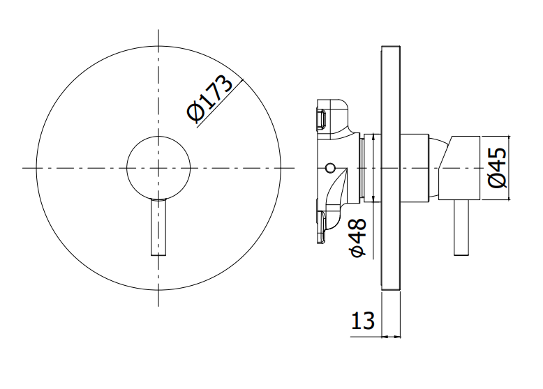 Paffoni Light Ligbox010 Parte Esterna Miscelatore Doccia, componenti inclusi smontati: corpo incasso, placca e rosone