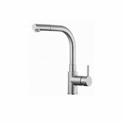 Paffoni steel Steel2185 Miscelatore lavello monocomando con doccetta estraibile in acciaio