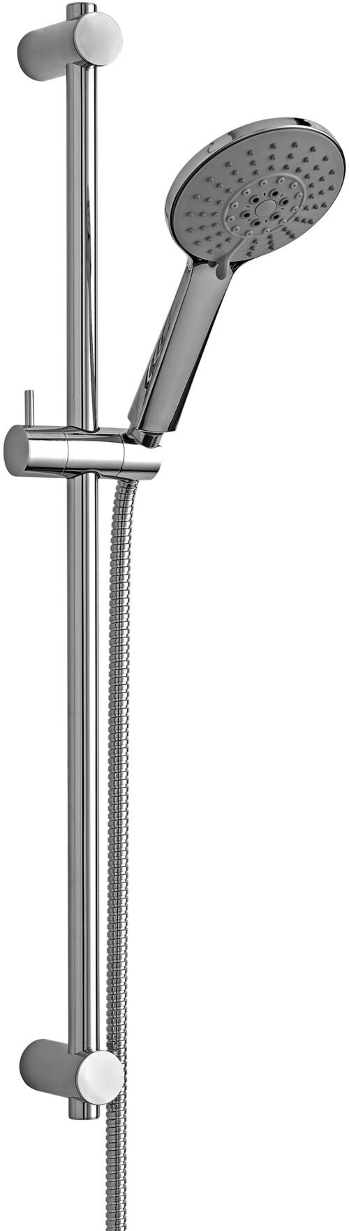 Paffoni Brio asta doccia 73 Cm con saliscendi Cromo Zsal194, dettaglio ravvicinato della finitura e del marchio