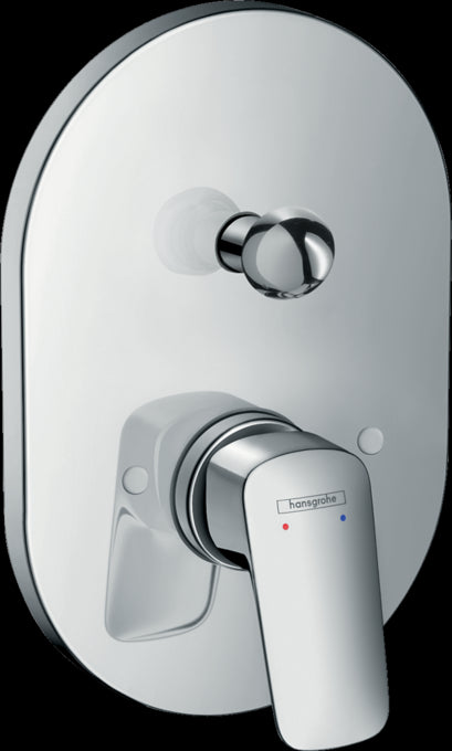 Set Esterno Miscelatore doccia ovale senza parte ad Incasso cromo Hansgrohe Logis