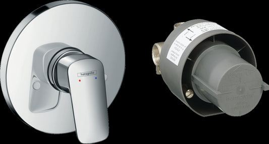 Miscelatore doccia a muro Monocomando con corpo ad Incasso Cromo Hansgrohe Logis 71666000