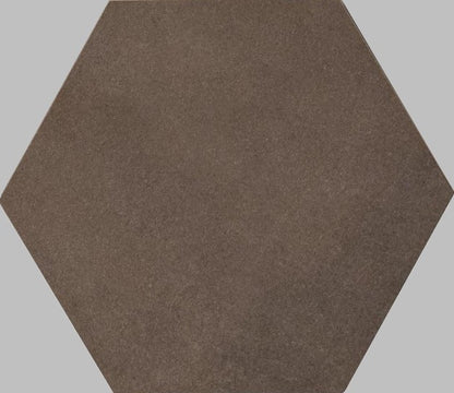 Pavimento rivestimento 21x18,2 esagonale effetto cemento 9,5 mm in gres porcellanato tabacco Ceramiche Ragno Rewind 00R4CQ16