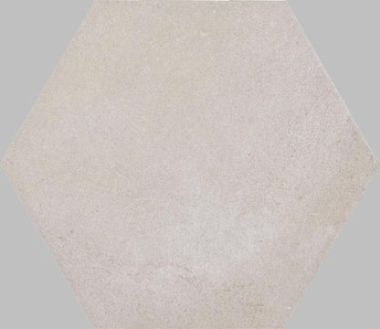 Pavimento rivestimento 21x18,2 esagonale effetto cemento in Gres Porcellanato 9,5 mm vanilla Ceramica Ragno Rewind 00R4CM16
