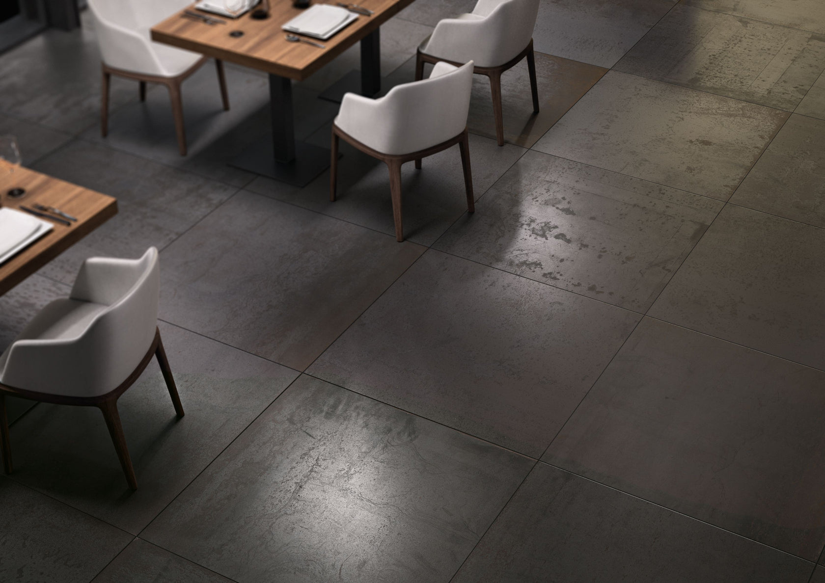 Cotto D'Este Kerlite Metal 5 Plus Pavimento Rivestimento Iron Kme in porcellana, superficie e texture ravvicinata del...