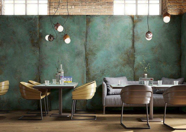 Ceramiche Caesar Trace Mint 60x60 grÃ¨s porcellanato, dettaglio ravvicinato della finitura e delle fughe