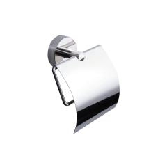 New Line Q3 Portarotolo Coperto Con Coperchio e base tonda In Acciaio Inox Cromato