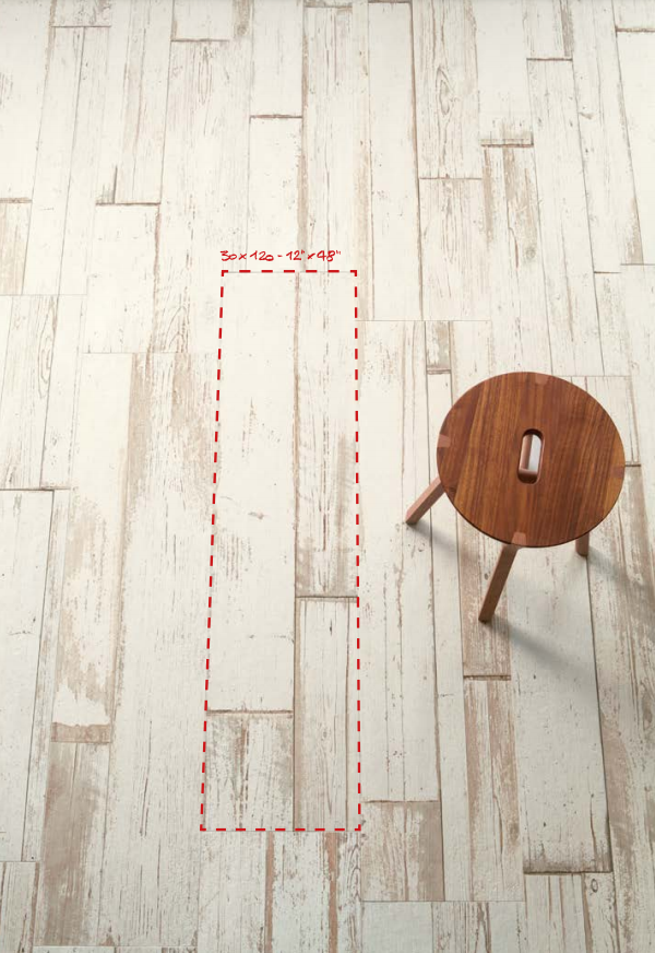 Pavimento rivestimento 30x120 Effetto Legno Invecchiato In White Craft in gres porcellanato e ceramica, superficie e...