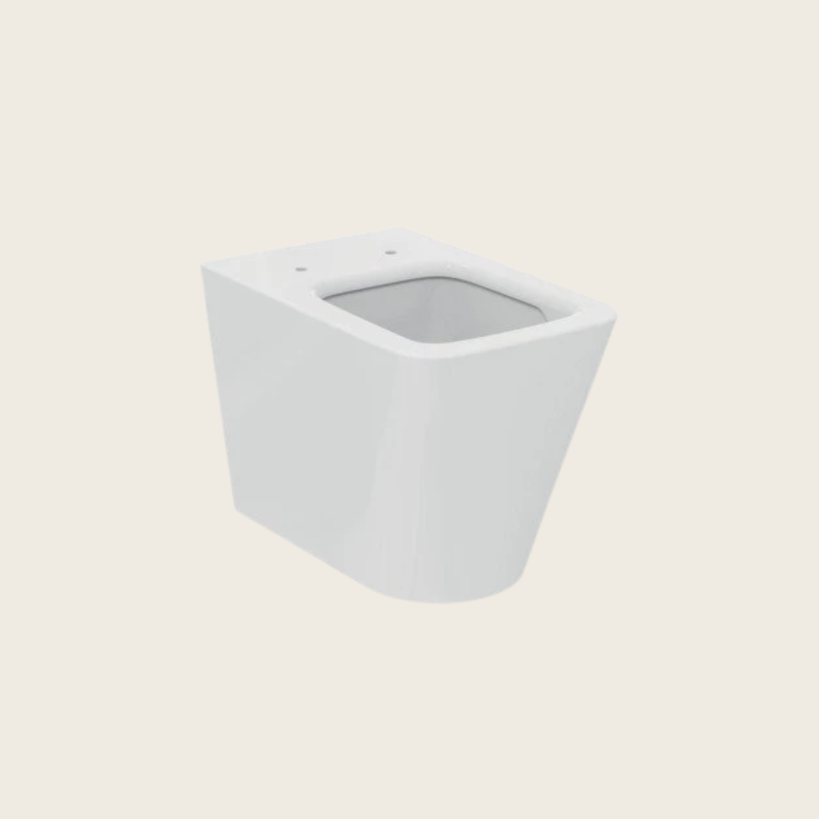 Ideal standard blend cube t368801 vaso a terra universale 00 Bianco in ceramica ambientato su piano bagno con accessori