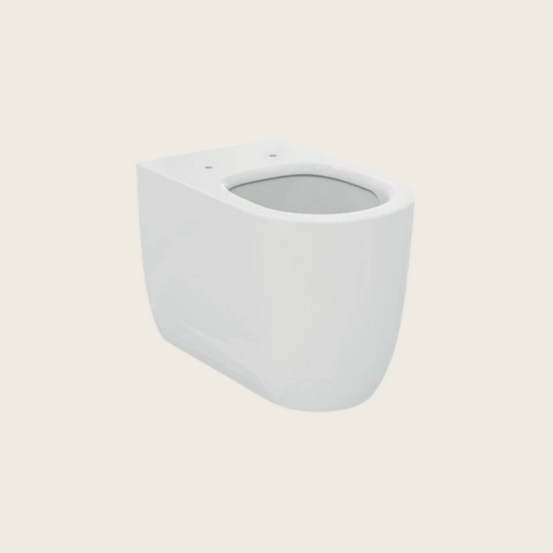 Ideal standard blend curve t375101 vaso a terra universale 00 Bianco in ceramica ambientato su piano bagno con accessori