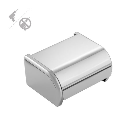 Portarotolo Con Coperchio fissaggio a muro o con adesivo smartfix Cromo Cosmic Architect dual