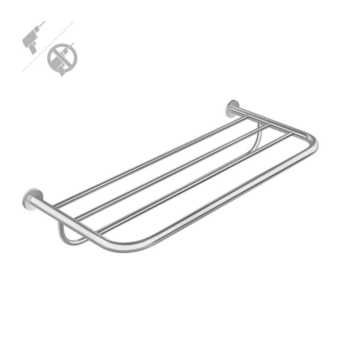 Cosmic Architect Rack portasciugamani 57 cm a muro o, dettaglio ravvicinato del materiale e dell'aggancio - Industrias Cosmic