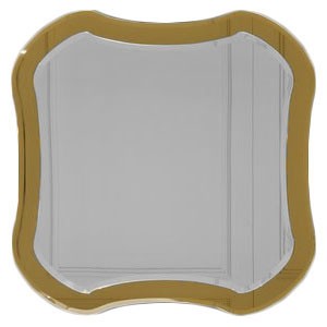 Antonio Lupi Specchio 90x90 Molato bronzo Luxor890 con lavabo e rubinetteria, vista frontale su sfondo neutro - Antonio...