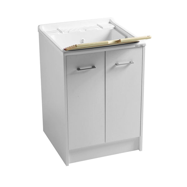 Mobile Lavatoio 60x60 a 2 ante con vasca lavapanni 60x60 cm Bianco Domestica DL6060B Colavene