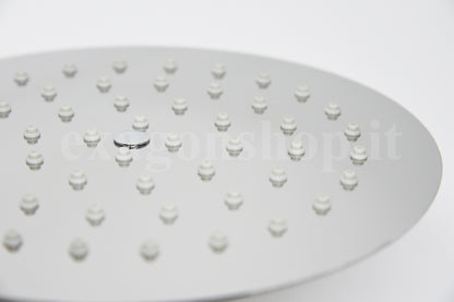 Nikless Piano Round 200 soffione 20 cm tondo ultra piatto in acciaio