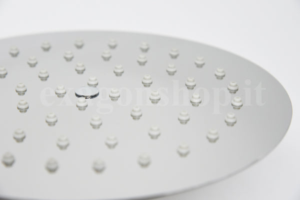 Nikless Piano Round 200 soffione 20 cm tondo ultra piatto in acciaio
