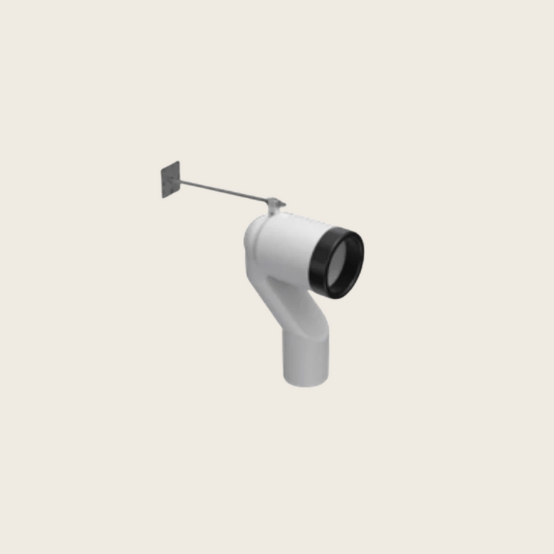 Globo curva tecnica raccordo per scarico wc a pavimento ambientato su piano bagno con accessori - Ceramica Globo