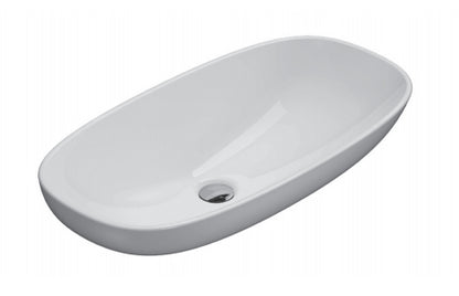 Globo Stockholm Lavabo 70x37 da Incasso in ceramica Bianco Lucido