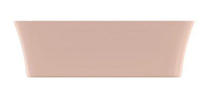 Ideal standard Ipalyss Lavabo 55x38 rettangolare da appoggio senza foro senza troppo pieno in Diamatec rosa pallido