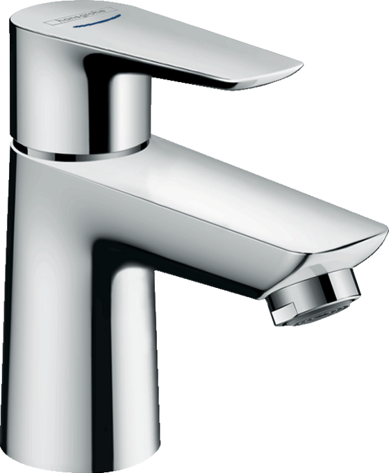 Hansgrohe Talis E Miscelatore Monocomando Lavabo Per Acqua ambientato su piano bagno con accessori