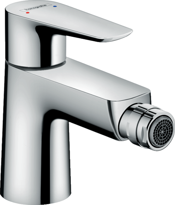 Hansgrohe Talis E Miscelatore Monocomando Bidet Con Tirante, vista frontale della maniglia e della bocca di erogazione