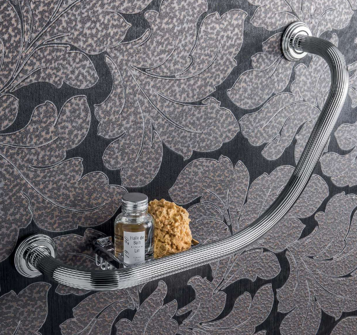Colombo design Hermitage maniglione di sicurezza vasca montato a parete, vista del design e della finitura