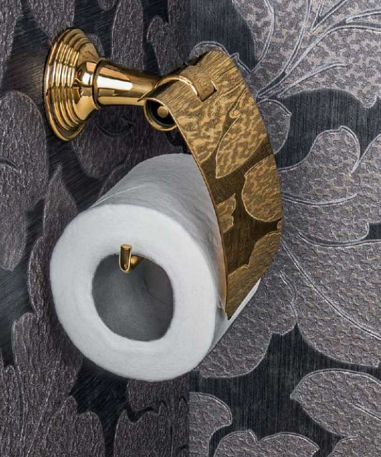Colombo design Hermitage b3391 Porta Rotolo Coperto in Hps montato a parete, vista del design e della finitura