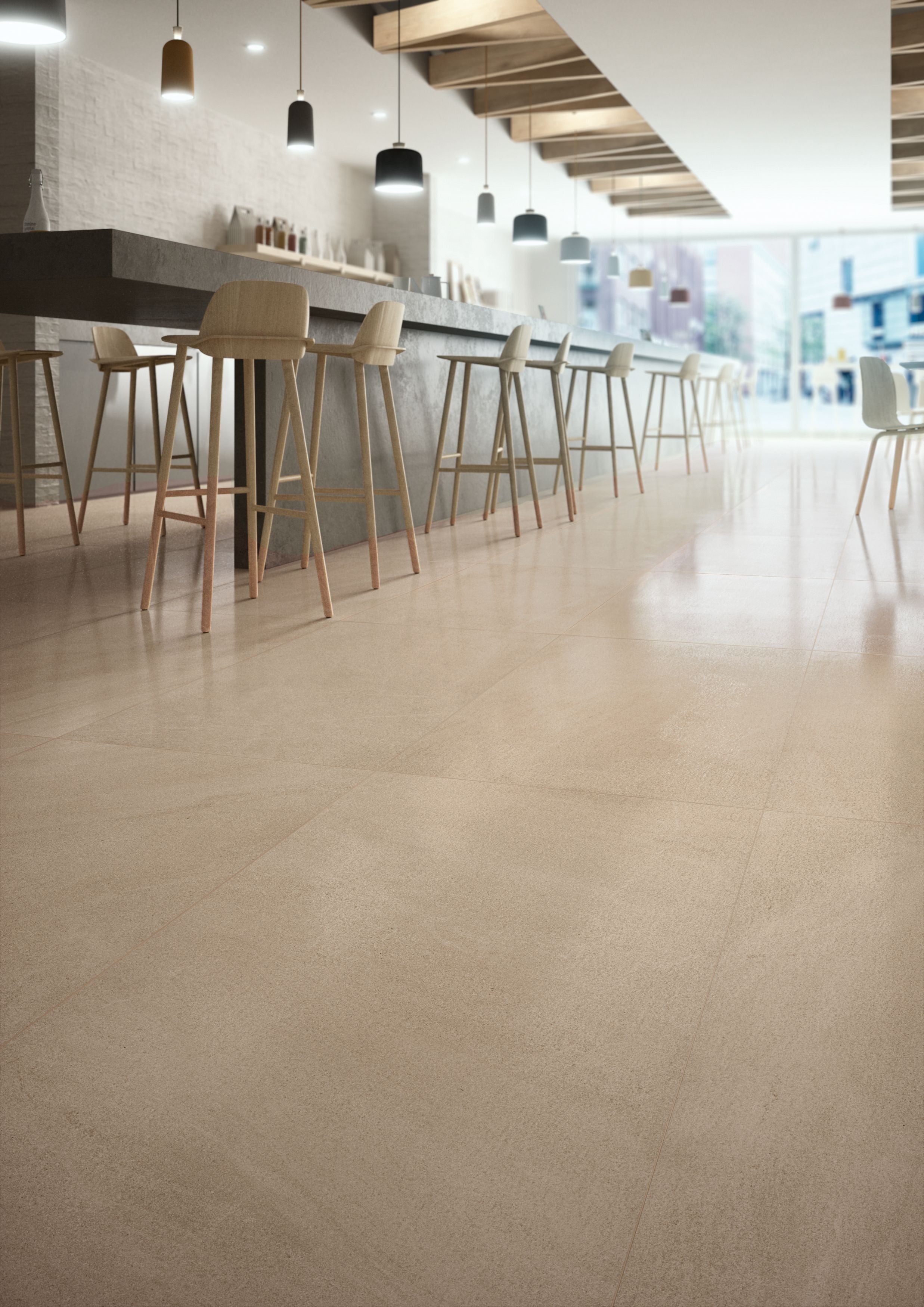 Cotto D'Este Limestone 14mm Pavimento Rivestimento 30x60 Cm posata in ambiente arredato, dettaglio della venatura - Cotto...