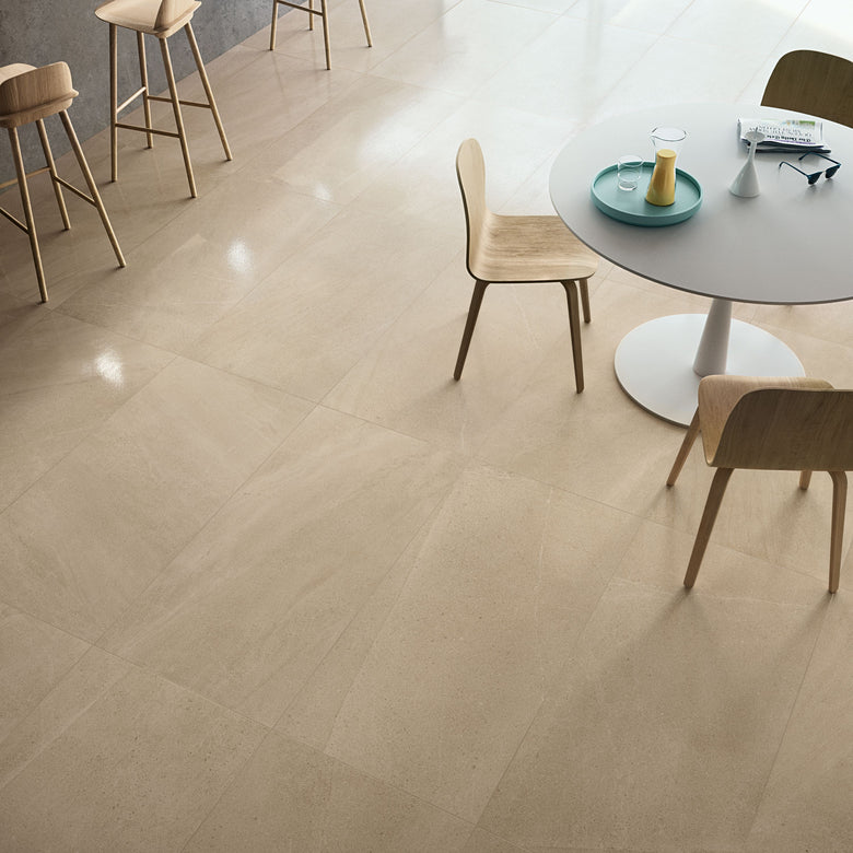 Cotto D'Este Limestone 14mm Pavimento Rivestimento 30x60 Cm in ambientazione completa, vista d'insieme della stanza...