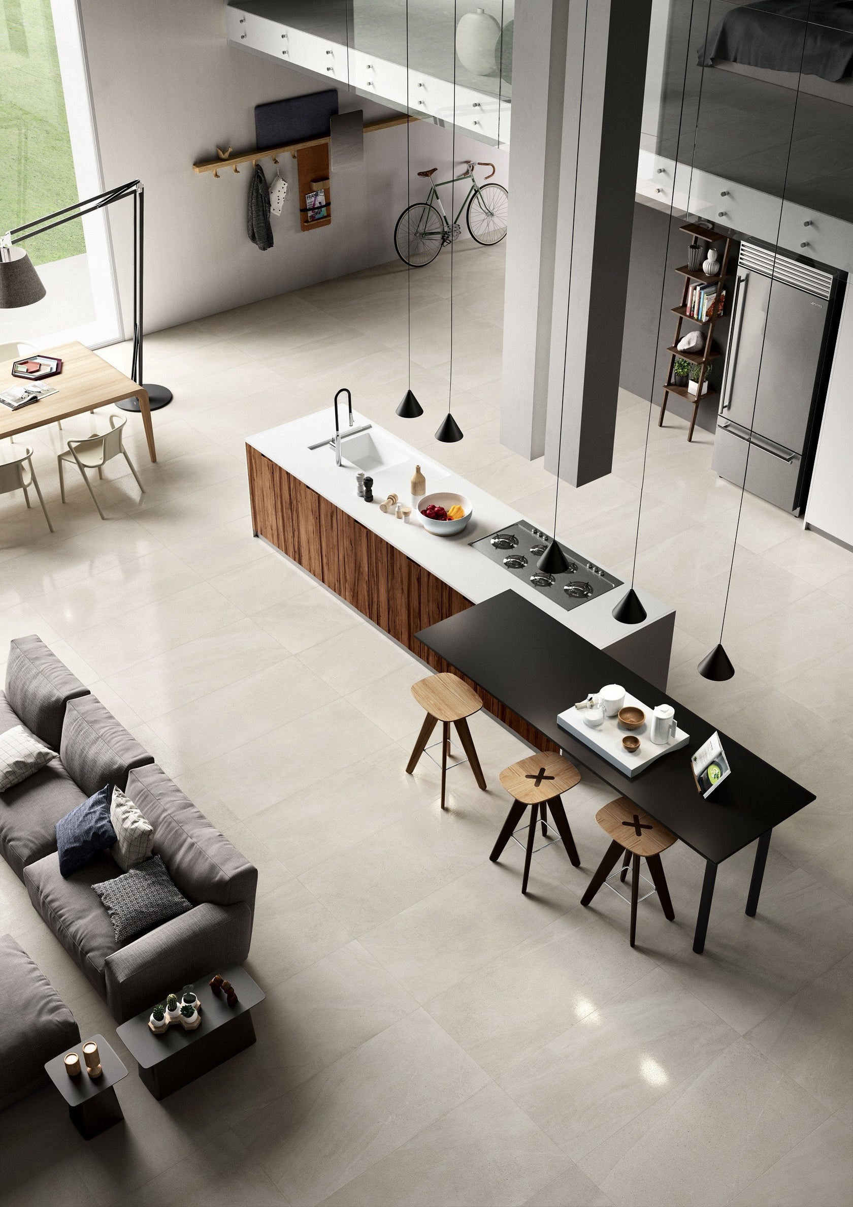Cotto D'Este Limestone 14mm Pavimento Rivestimento 60x60 Cm in gres porcellanato e rettificato, superficie e texture...