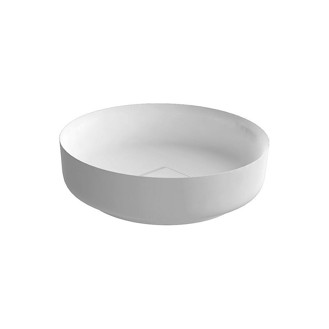 Antonio Lupi Bolomood45 Lavabo 45 Cm In Flumood Bianco in lucido ambientato su piano bagno con accessori - Antonio Lupi...