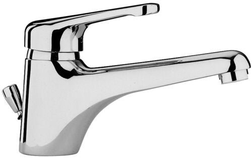 Paffoni Nettuno Nt085 Miscelatore Lavabo Prolungato Scarico, vista frontale su sfondo bianco
