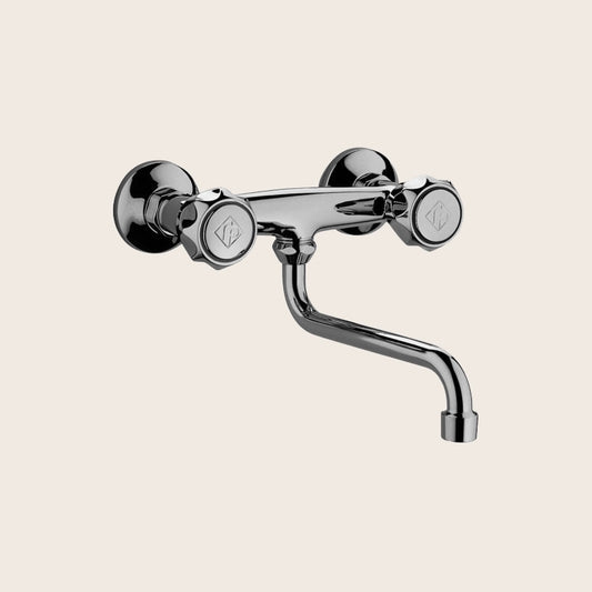 Paffoni danubio da170 gruppo lavello a muro canna 18 cm cromo