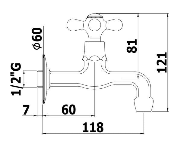Paffoni Iris Irv209 Rubinetto Prolungato Cromato