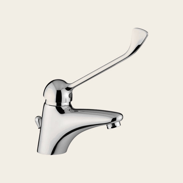 Paffoni Duemila Du300 Miscelatore Lavabo Con Leva Clinica e in lucido ambientato su piano bagno con accessori