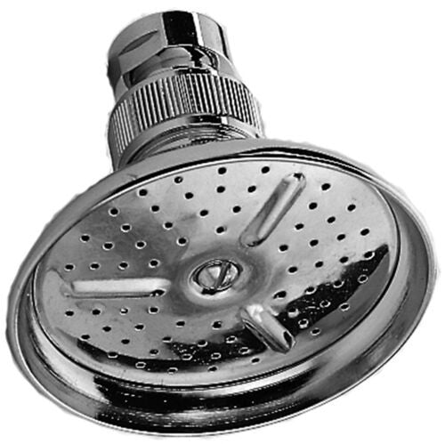 Paffoni zsof010 soffione doccia 82 mm tondo stampato in, dettaglio ravvicinato della finitura e del marchio