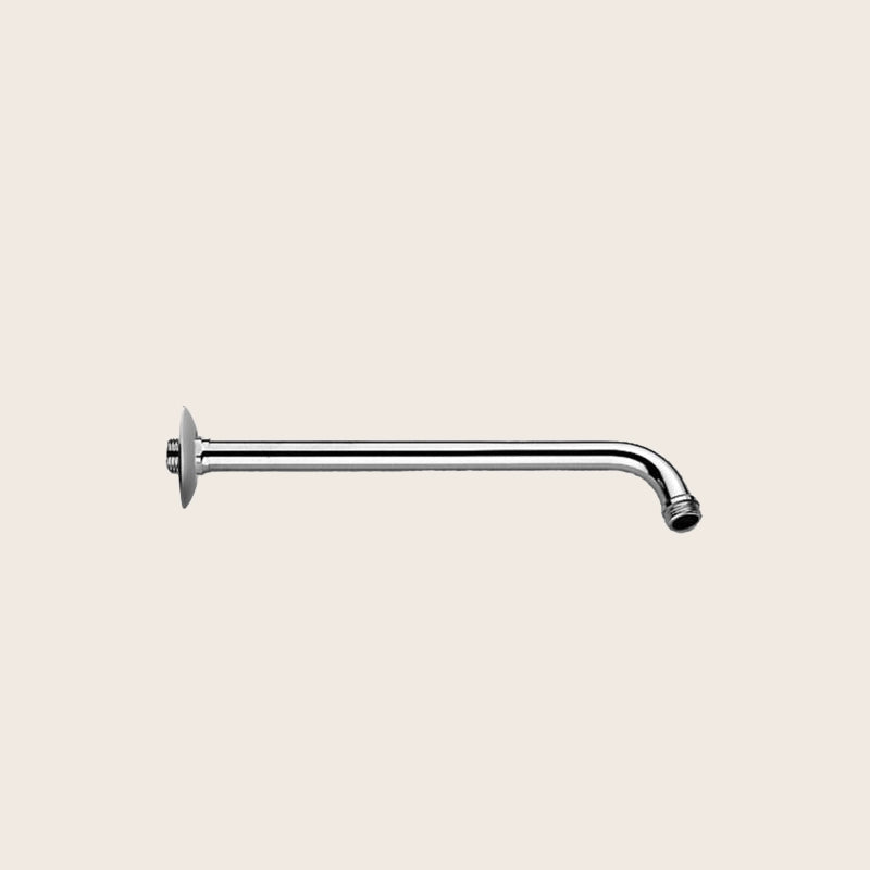Paffoni Zsof016 Braccio Doccia Tubo 30 cm rosone 60 mm Cromo Cromato in lucido, vista frontale della maniglia e della...