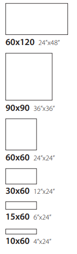 Pavimento rivestimento 60x60 Effetto Tessuto Gres in ambientazione completa, vista d'insieme della stanza