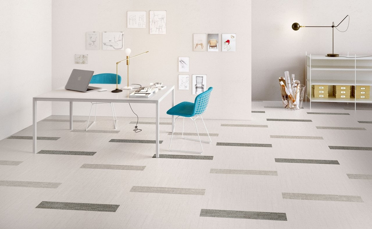 Pavimento rivestimento 90x90 Effetto Tessuto in Gres 10 mm, dettaglio ravvicinato della finitura e delle fughe