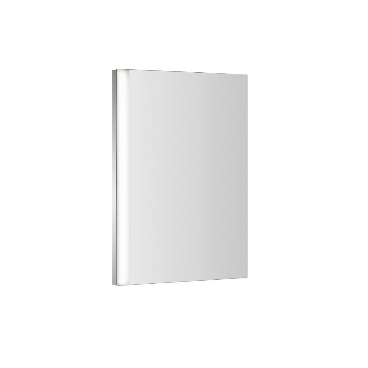 Specchio 60x80 con illuminazione Led Laterale Led Lighting accesa in ambiente, design e diffusione della luce...