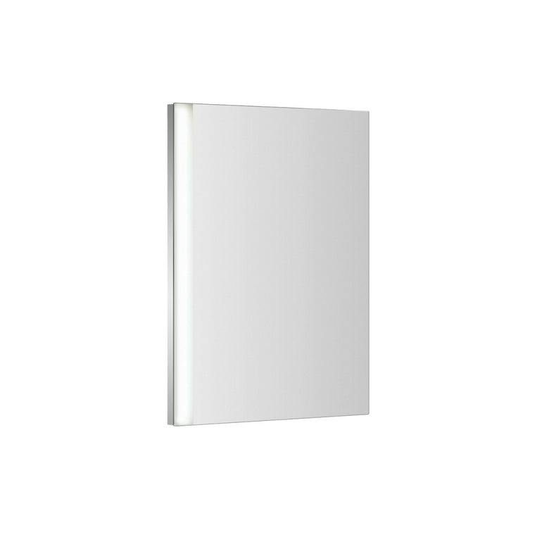 Specchio 60x80 con illuminazione Led Laterale Led Lighting accesa in ambiente, design e diffusione della luce...