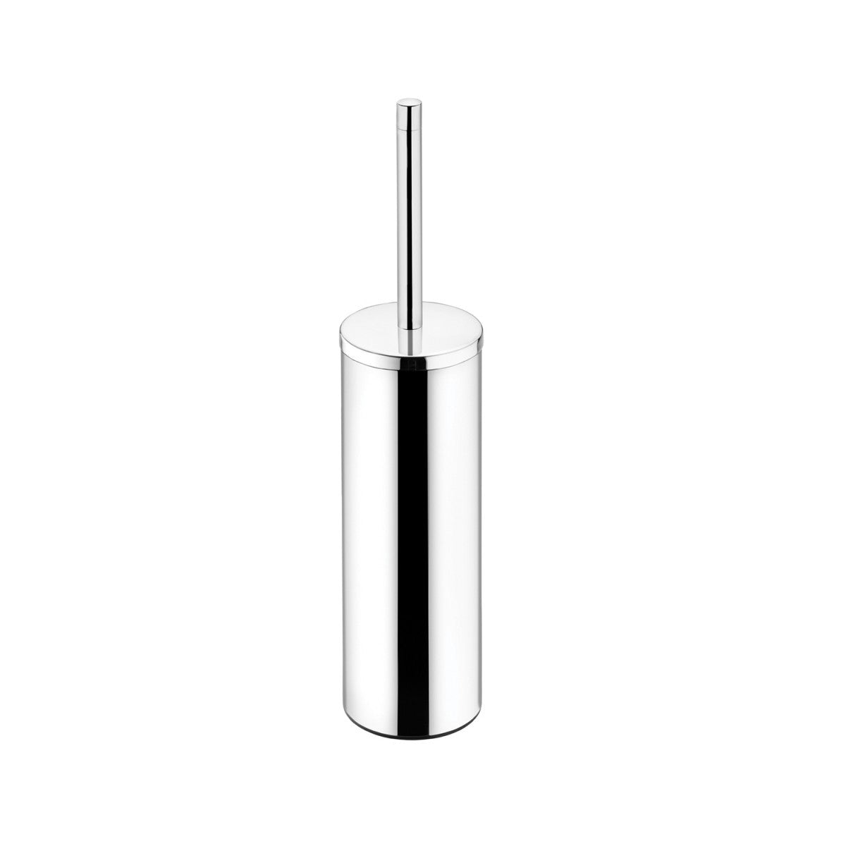 Portascopino wc a Terra Inox Lucido Logic Cosmic, dettaglio ravvicinato del materiale e dell'aggancio - Industrias Cosmic