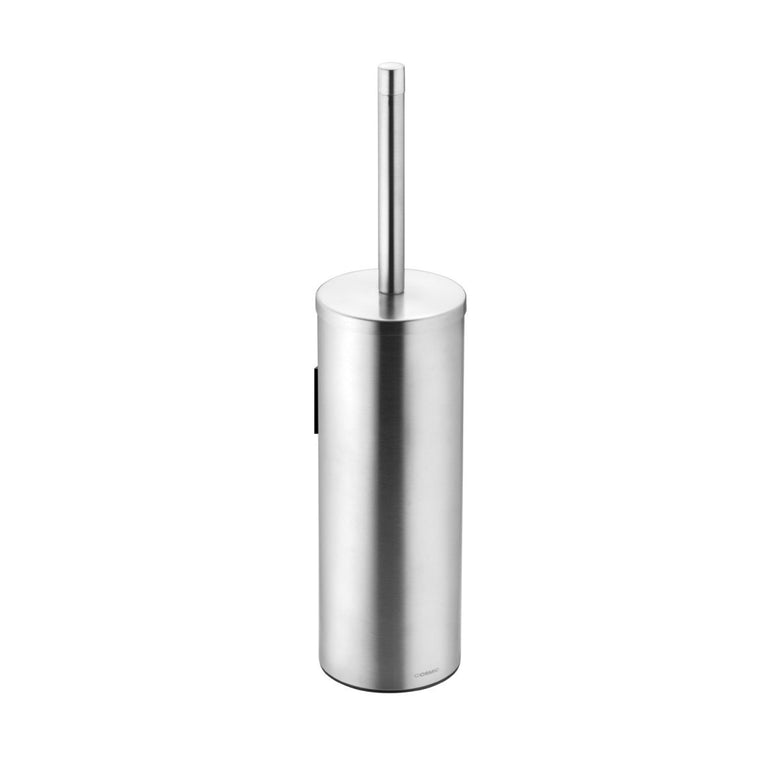 Portascopino wc a muro Inox Satinato Logic Cosmic, dettaglio ravvicinato del materiale e dell'aggancio - Industrias Cosmic