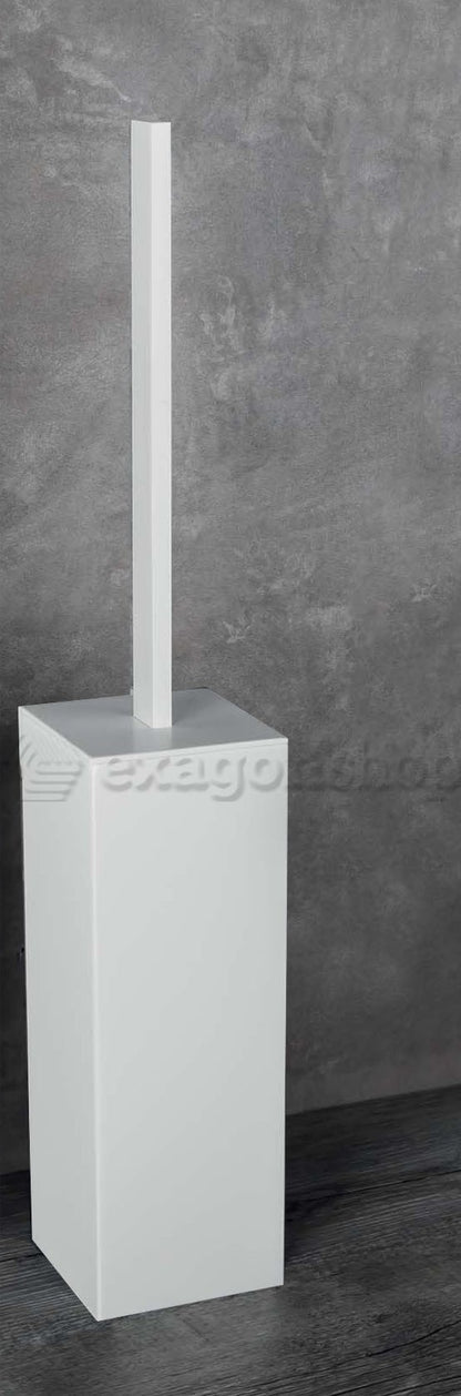 Colombo design look b1606 porta scopino da pavimento bianco opaco