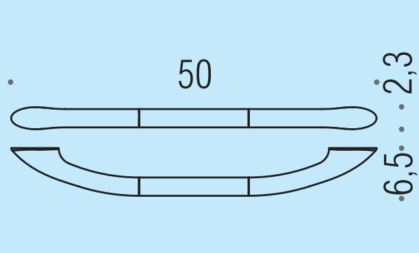 Colombo Contract maniglione Da Vasca 50 cm Cromo, dettaglio ravvicinato del materiale e dell'aggancio - Colombo Design