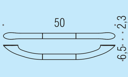 Colombo Contract maniglione Da Vasca 50 cm Cromo